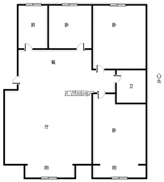 研制厂小区3室2厅1卫户型图