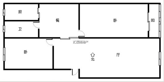 发发商城2室2厅1卫户型图