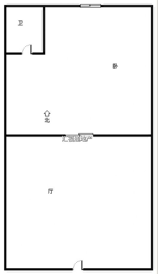 华阳西路商铺底商1室1厅1卫户型图