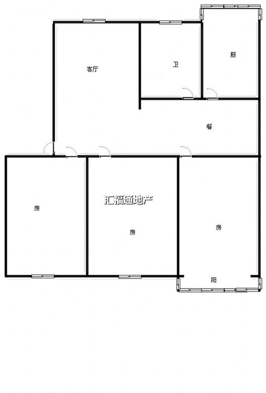 烟草小区3室2厅1卫户型图