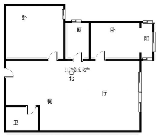 北新家园（锦绣范阳）2室2厅1卫户型图