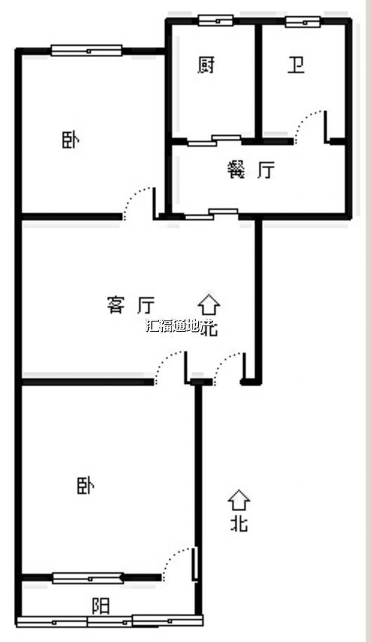 兴泰小区2室2厅1卫户型图