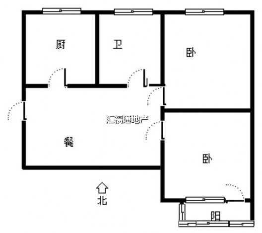 研制厂小区2室1厅1卫户型图