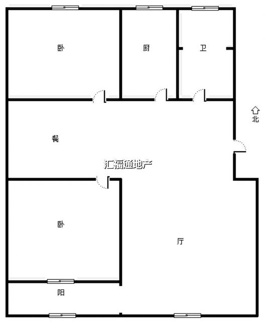 华光小区2室1厅1卫户型图