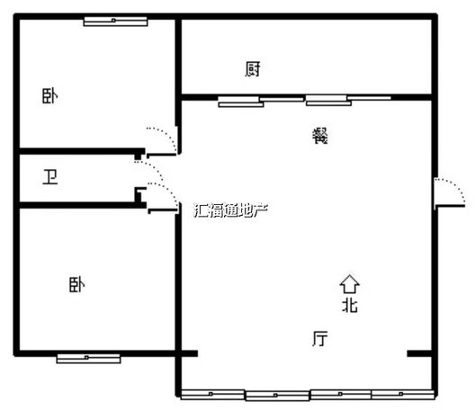 燕赵花园2室2厅1卫户型图
