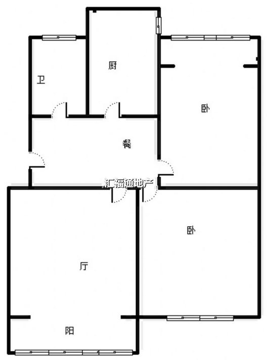 老交通局小区2室2厅1卫户型图