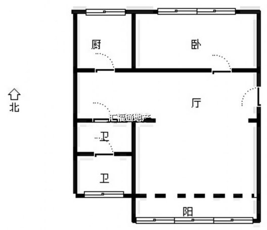 范阳小区1室2厅1卫户型图