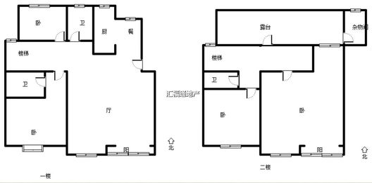 香邑溪谷玫瑰园4室2厅3卫户型图