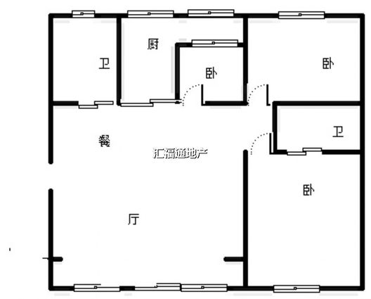 华丰小区3室2厅1卫户型图
