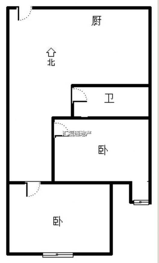 惠友钻石广场（AB座）2室1厅1卫户型图