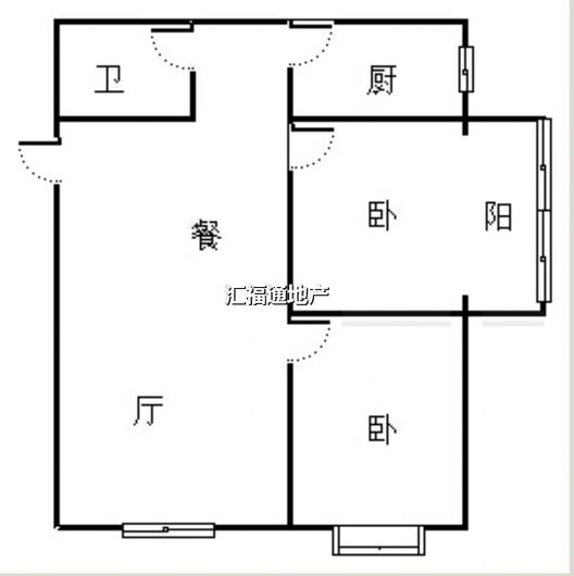 K2狮子城2室2厅2卫户型图