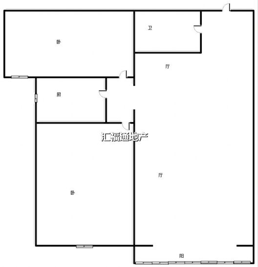 公园壹号2室2厅1卫户型图