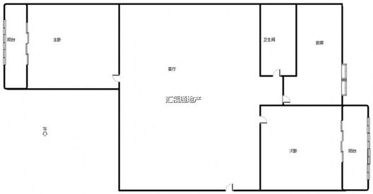 东方家园2室1厅1卫户型图