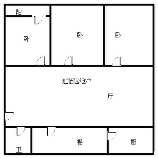 九州小区3室2厅1卫户型图