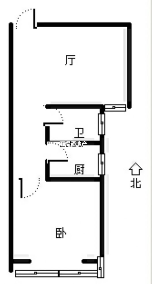 联合七号院1室1厅1卫户型图