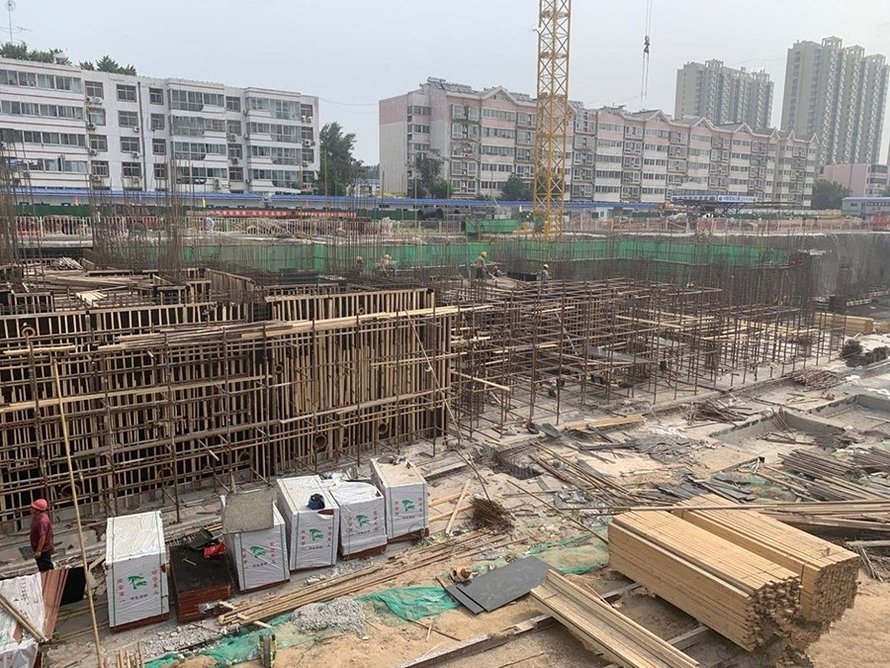 紫樾华庭正在施工的楼栋