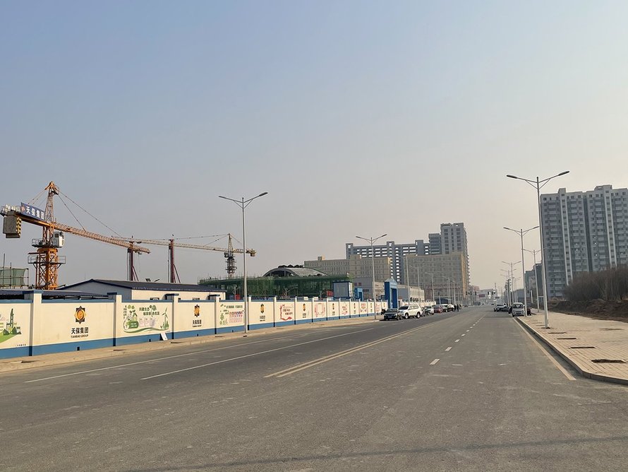 天保智慧城工地前道路