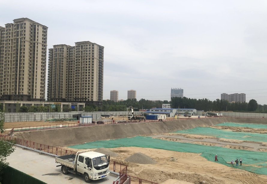 华远海蓝城工地拍摄