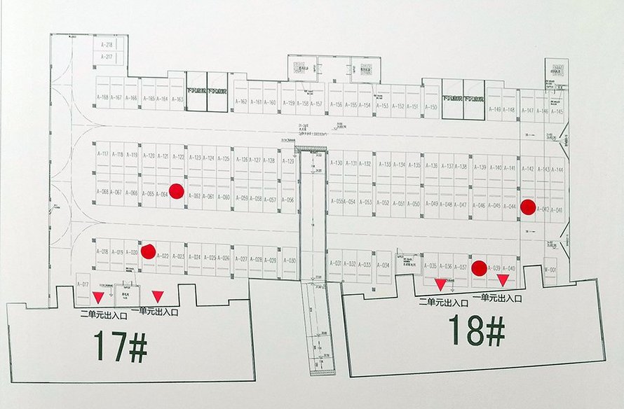 涿州华侨城17#18#楼地下车位规划图