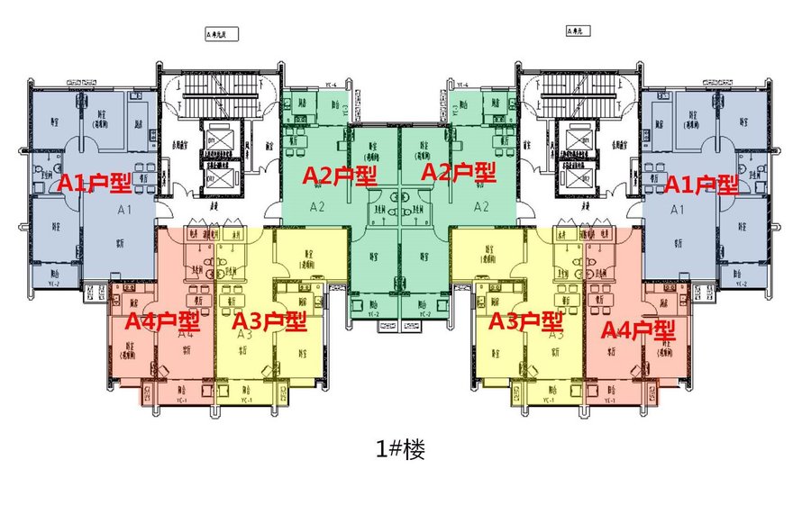 金域中央1号楼楼层平面图