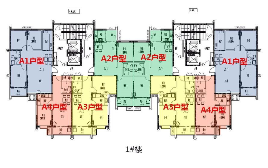 金域中央1号楼楼层平面图