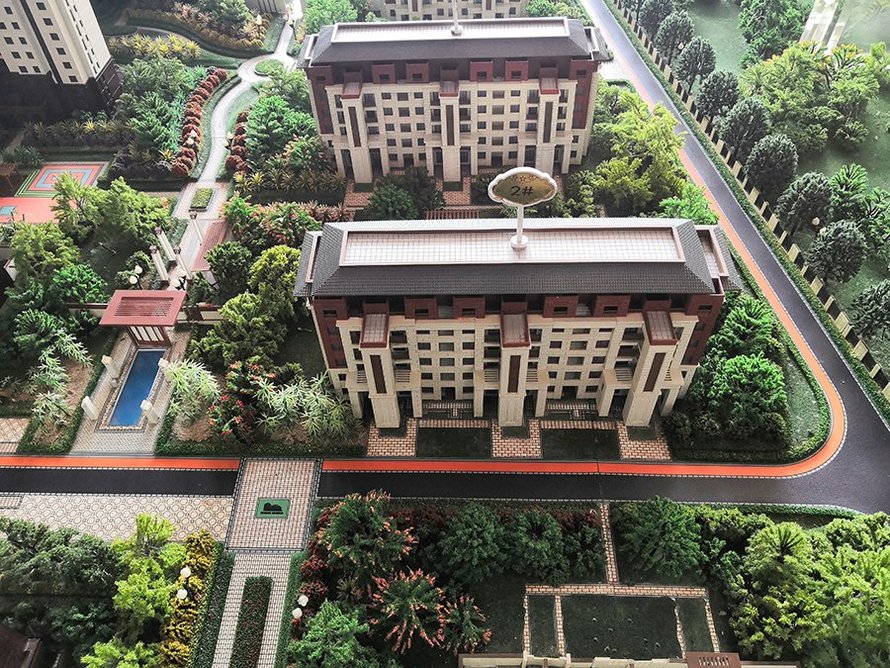 上河天著沙盘图(叠拼2#栋)