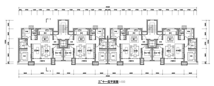 中国铁建樾府国际规划图(8#9#15#标准层平面图)