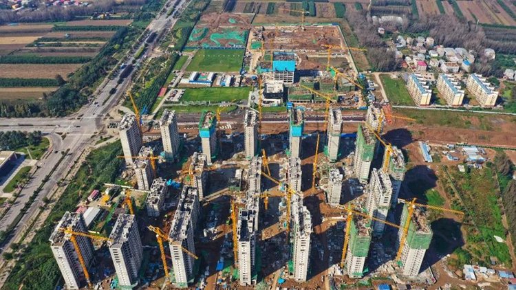 中冶未来城2021年10月工程进度(27栋楼全部封顶)