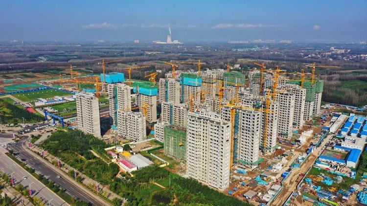 中冶未来城2021年10月工程进度(27栋楼全部封顶正面)
