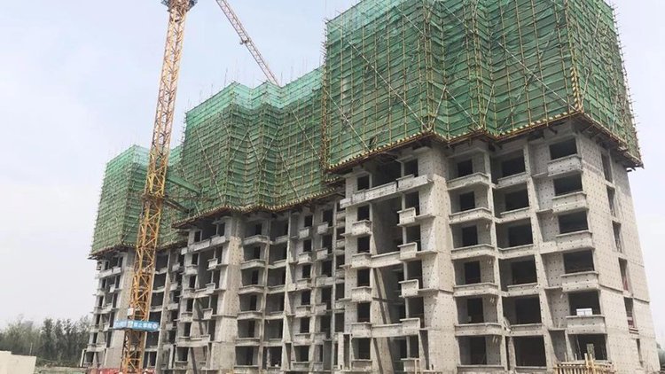 天伦湾2019年6月工程进度(S4-2#楼11层顶板混凝土浇筑)