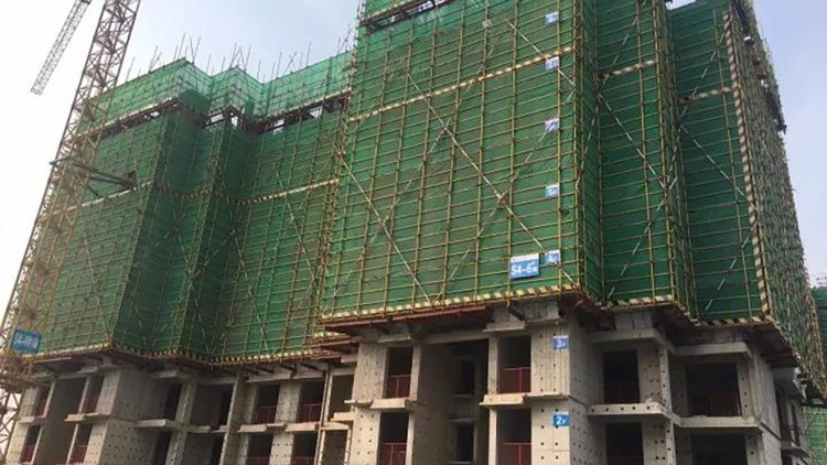 天伦湾2017年10月工程进度(S4-6#楼10层墙体支模)