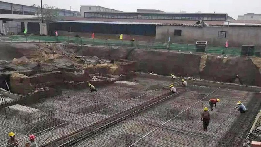 上河天著2021年6月工程进度(车库施工)