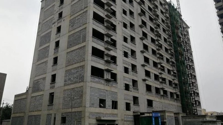 呈颐园2018年8月施工进度(封顶楼栋)