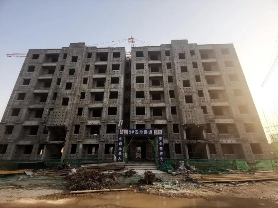 观棠上境施工现场(9#楼混凝土结构已封顶)