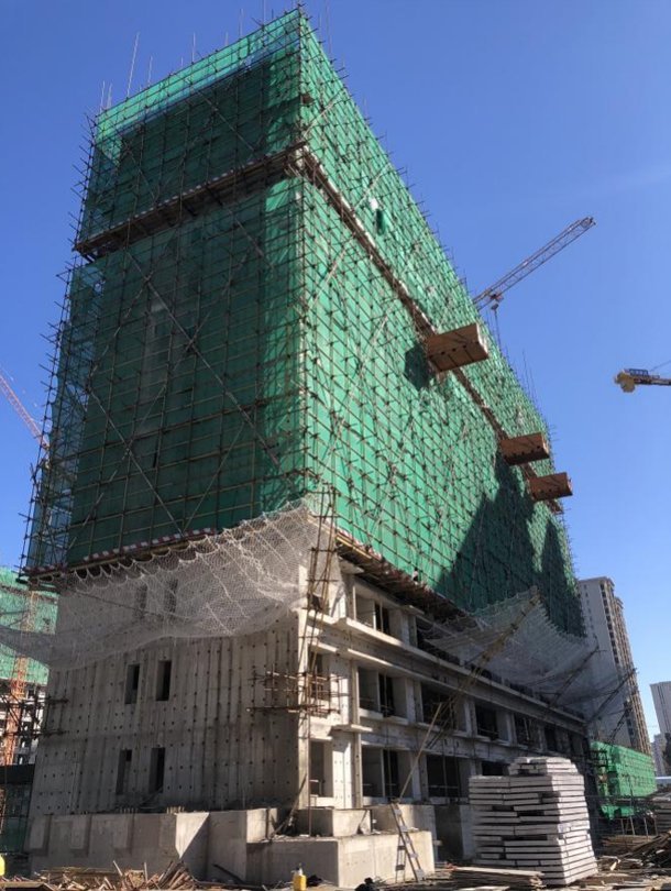涿州华远海蓝城二期2021年10月工程进度(13#楼施工至地上11层)