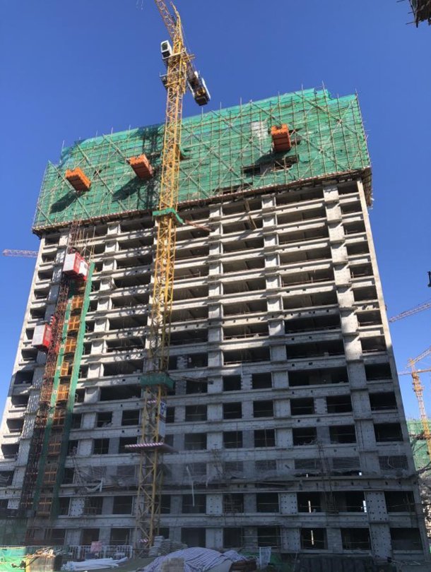 涿州华远海蓝城二期2021年10月工程进度(15#楼二次结构施工 )