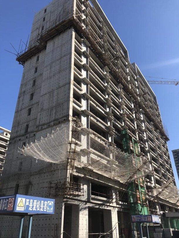 涿州华远海蓝城二期2021年10月工程进度(17#楼二次结构施工 )