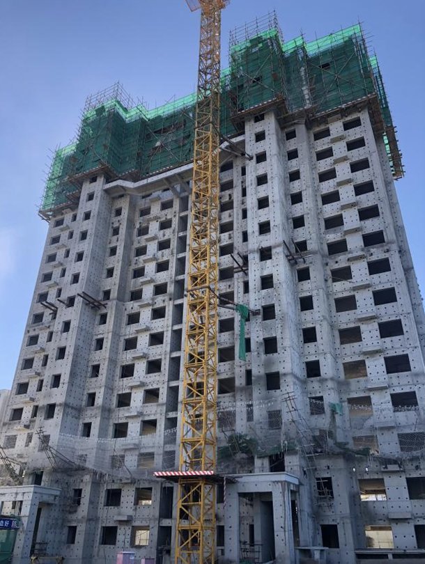 涿州华远海蓝城二期2021年10月工程进度(24#楼施工至地上18层)