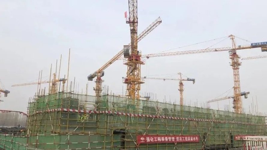 中冶未来城2021年3月施工现场(塔吊)