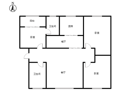 康丽小区3室2厅2卫户型图