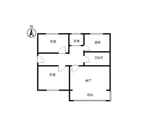 仁和小区3室1厅1卫户型图