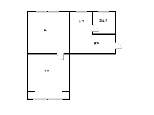 团结小区1室1厅1卫户型图
