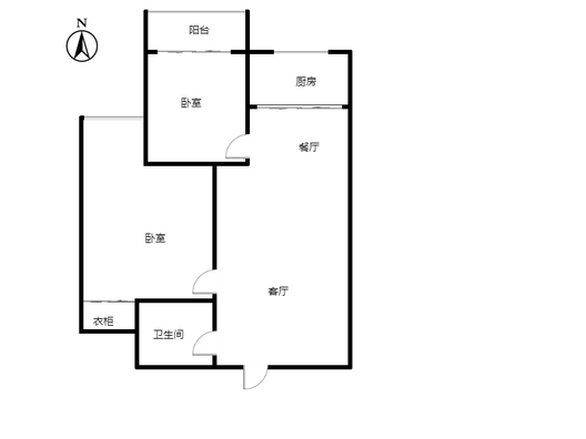 华泰豪庭2室2厅1卫户型图