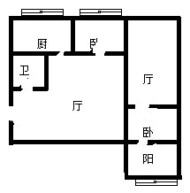 仁和小区2室1厅1卫户型图
