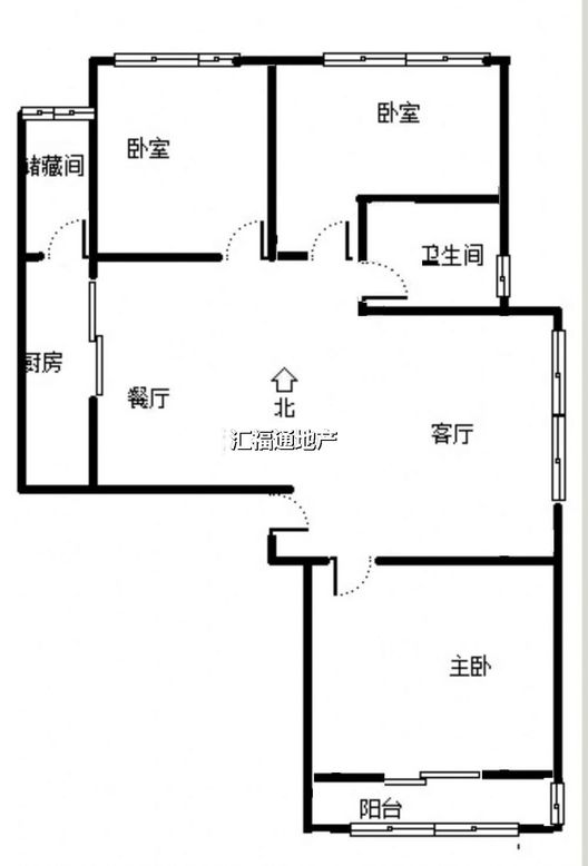 天伦湾嘉园3室2厅1卫户型图