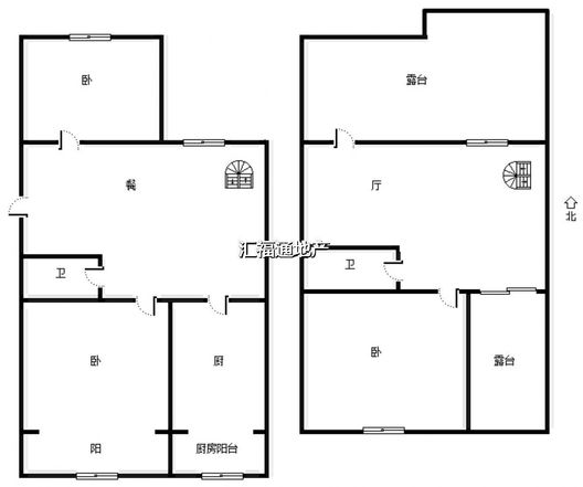范阳小区3室2厅2卫户型图