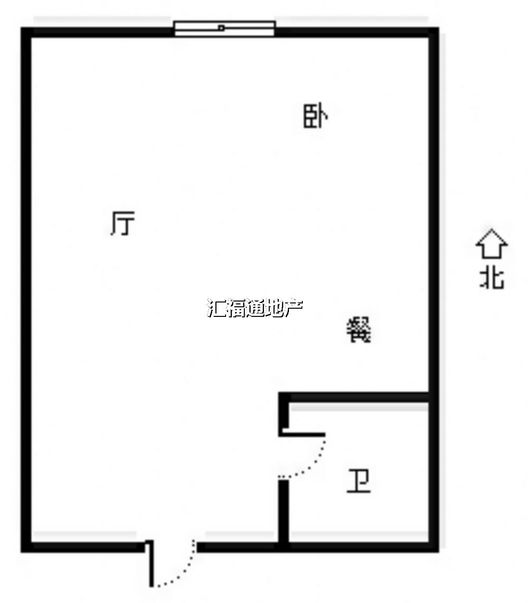 京第银座1室1厅1卫户型图
