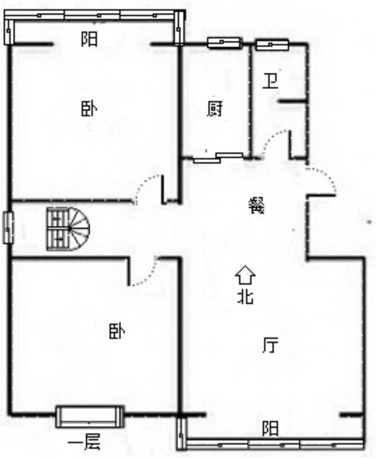 军怡家园3室2厅1卫户型图