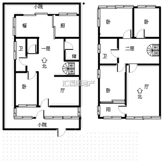 竹语堂4室2厅2卫户型图