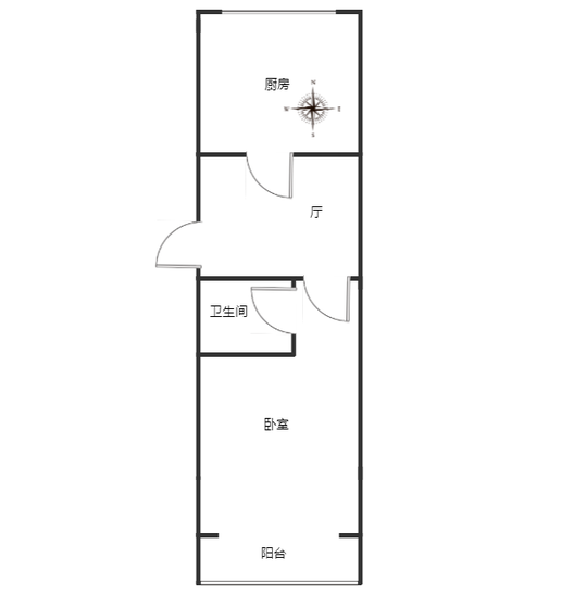 金阳家园1室1厅1卫户型图